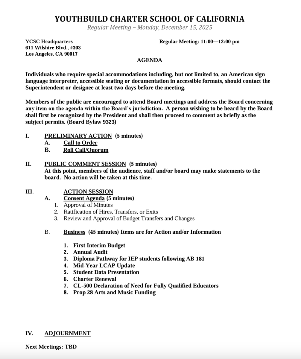 12/15/25 Board Meeting Agenda