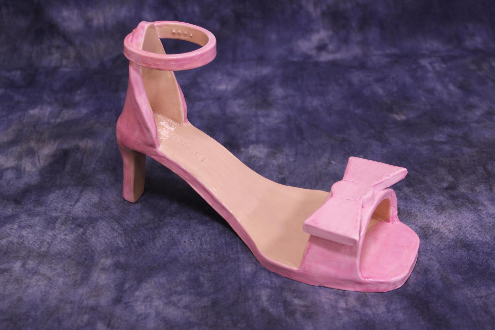ceramic pink fancy shoe