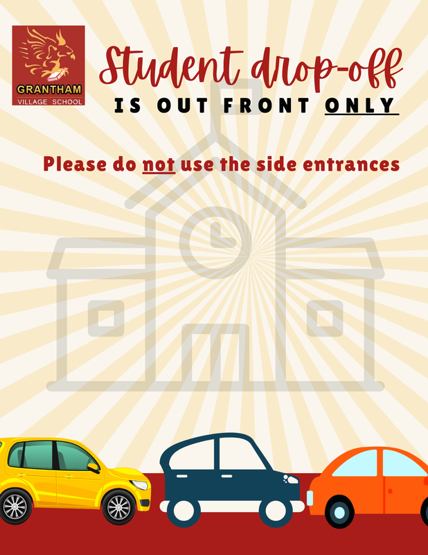 Please use front entrance for student drop off