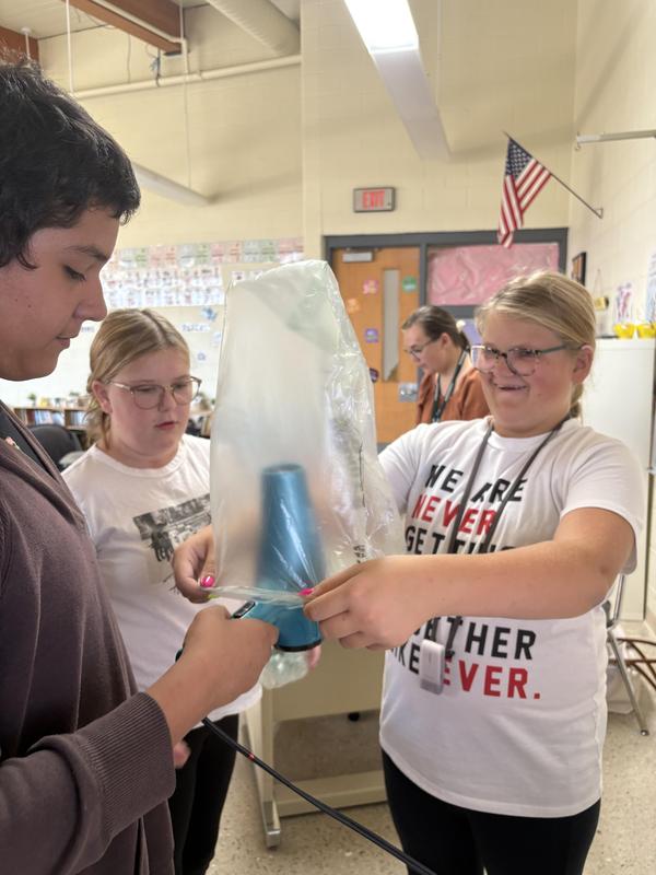 Middle School students build their own hot air balloons