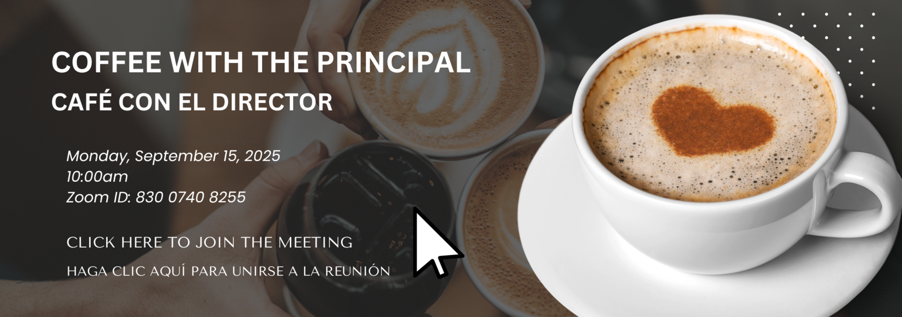 Coffee with the Principal September 15th Click to join the meeting