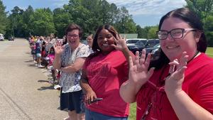 Northeast Elementary Teacher End of the Year Send-Off for Students