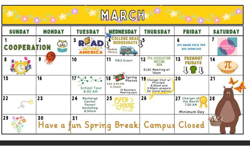 March Calendar Featured Photo