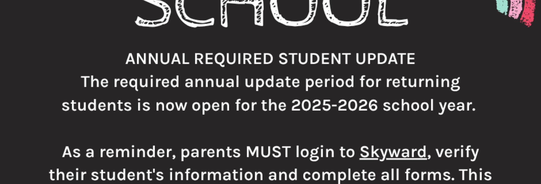 Back to school registration
