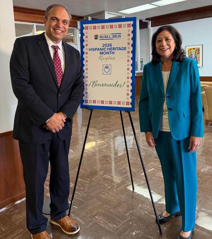 Superintendent Flores and Hilda Solis