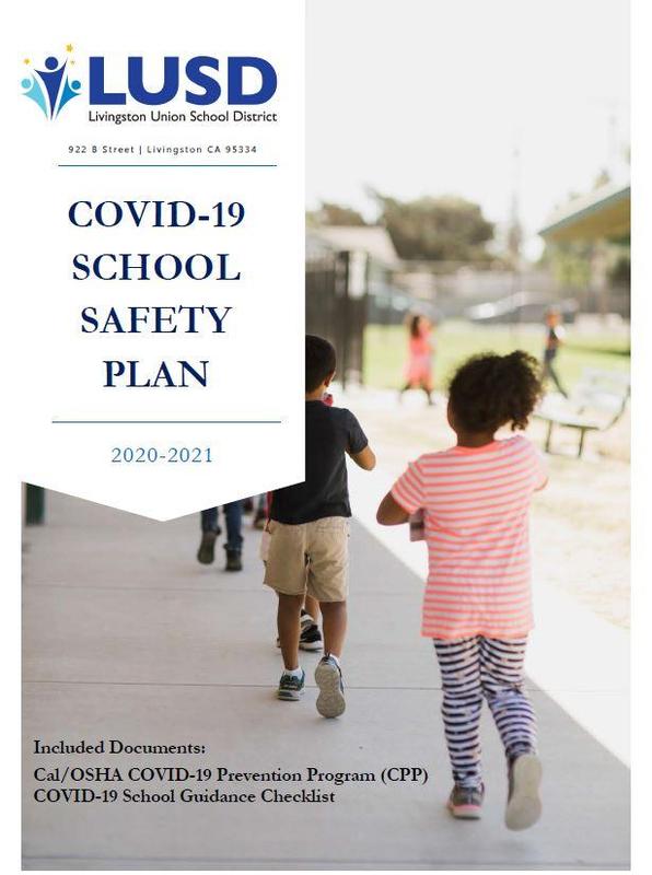 COVID-19 School Safety Plan Cover Page