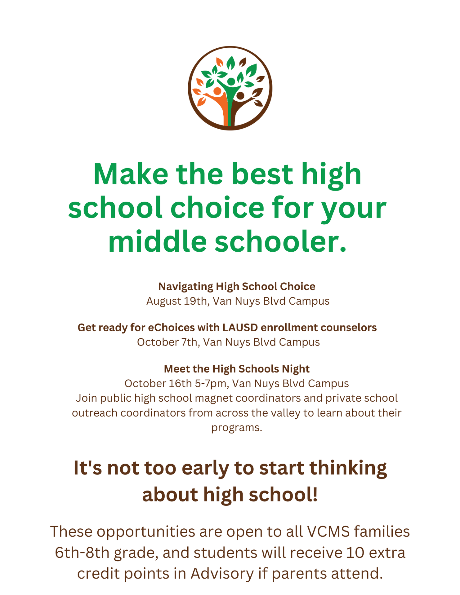 valley charter middle school meet the high schools night