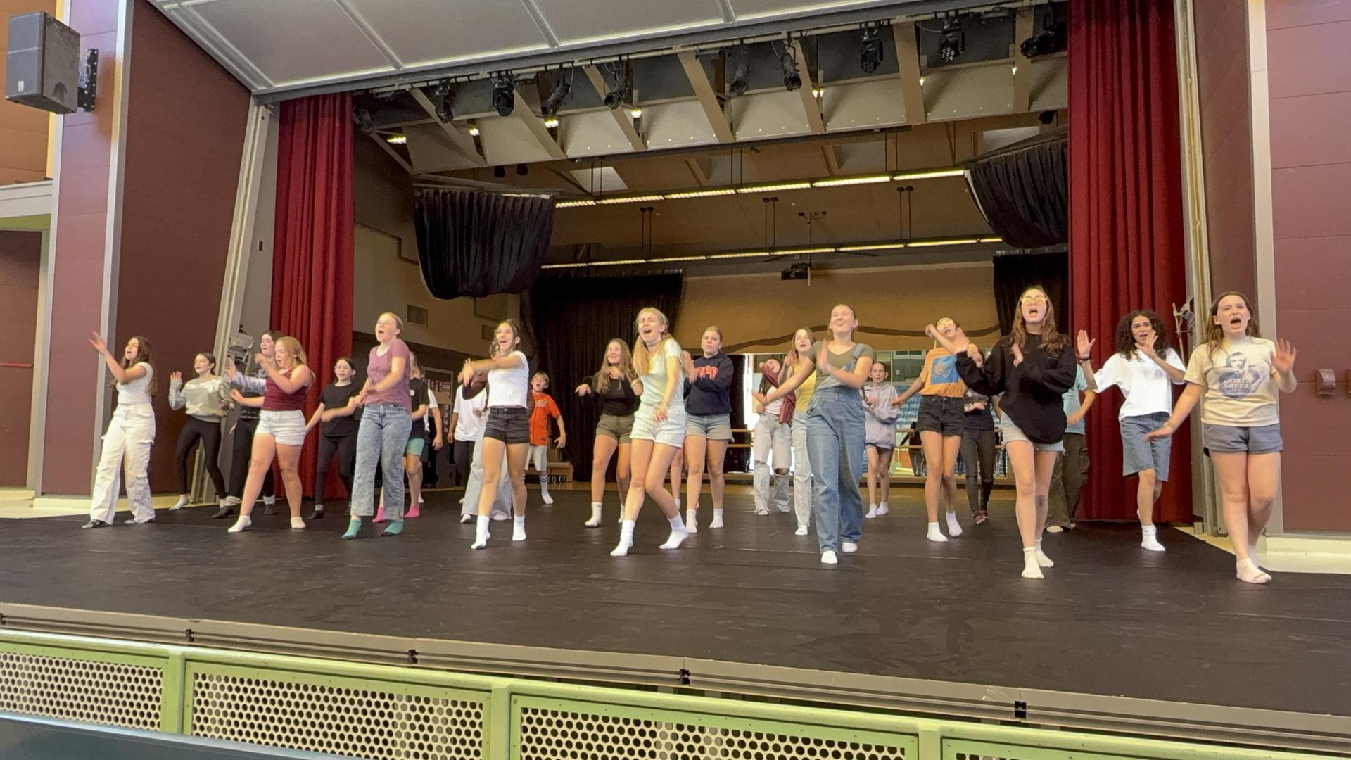 photos of choir and drama students
