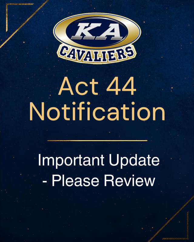 act 44 notification. important update. please review