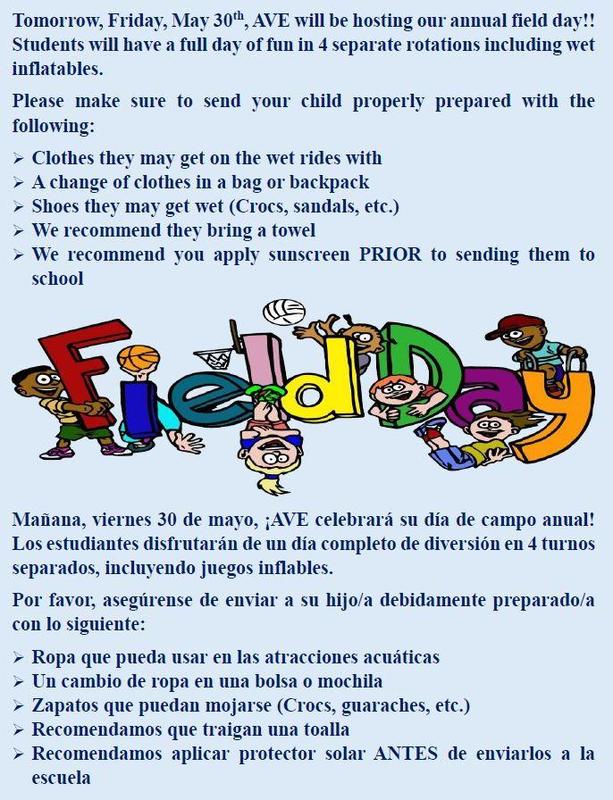 FLYER FOR FIELD DAY SUGGESTIONS
