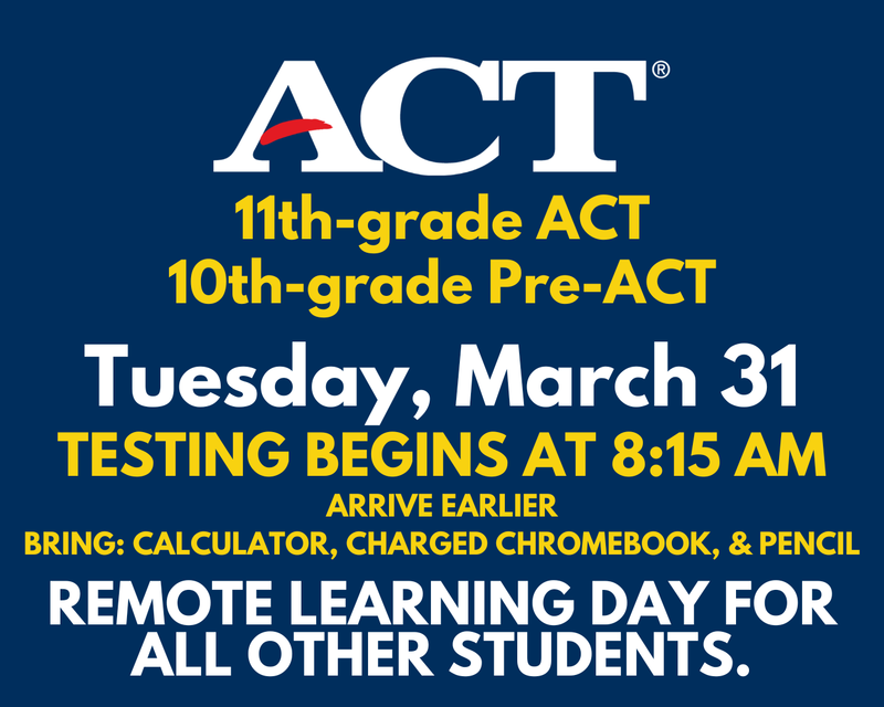 ACT day is MArch 31
