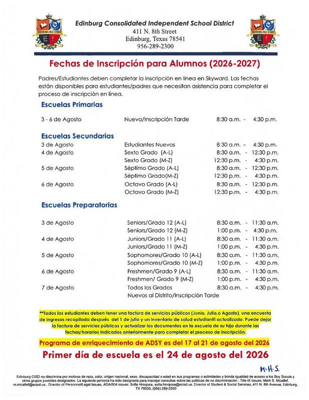 Registration Dates