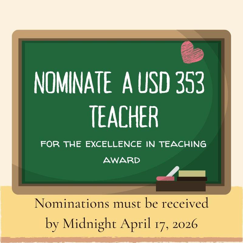 Nominate a USD 353 teacher