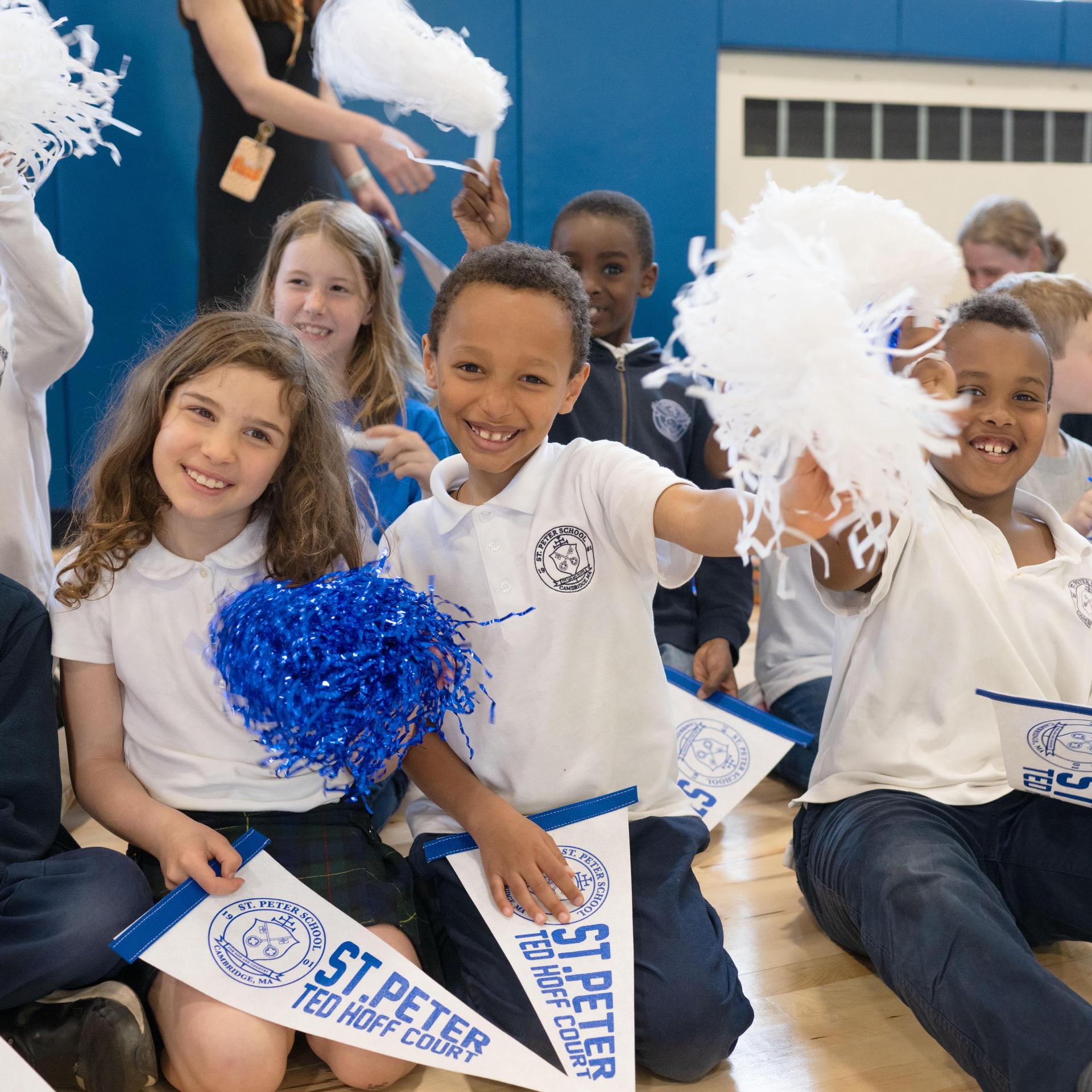Students cheering
