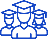 icon of graduating students in caps