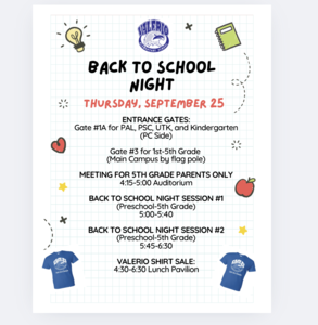 back to school night