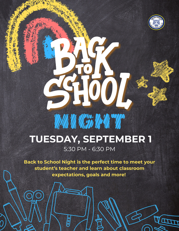 Back to School Night 2026 flyer