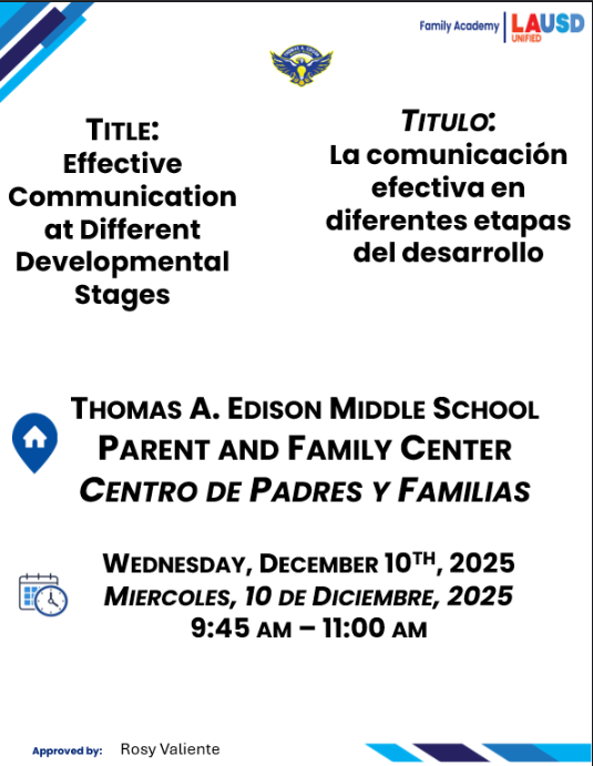 Edison MS-Family Academy-Effective Communication at Different Developmental Stages-December 20251 Featured Photo
