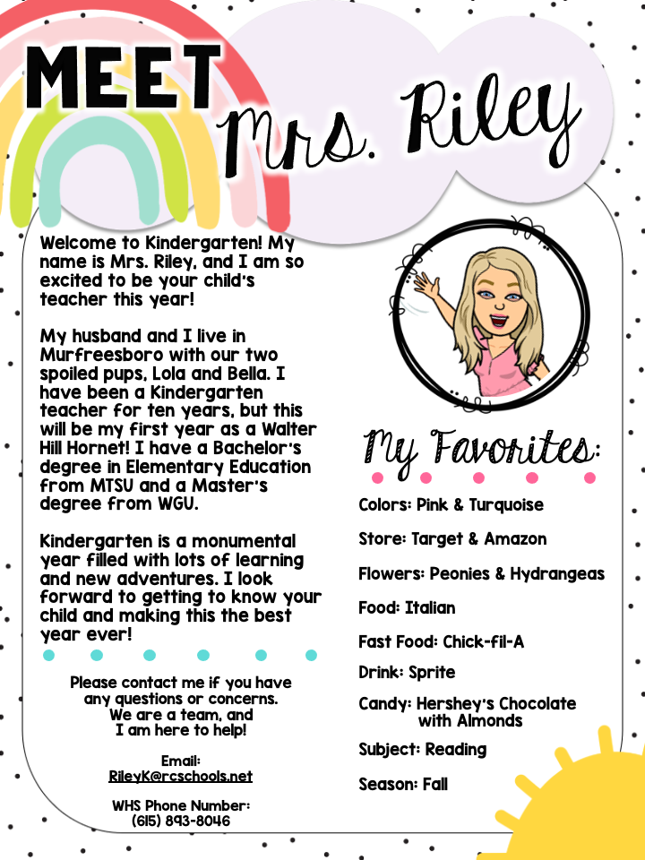 Meet Mrs. Riley – Kristin Riley – Walter Hill Elementary School
