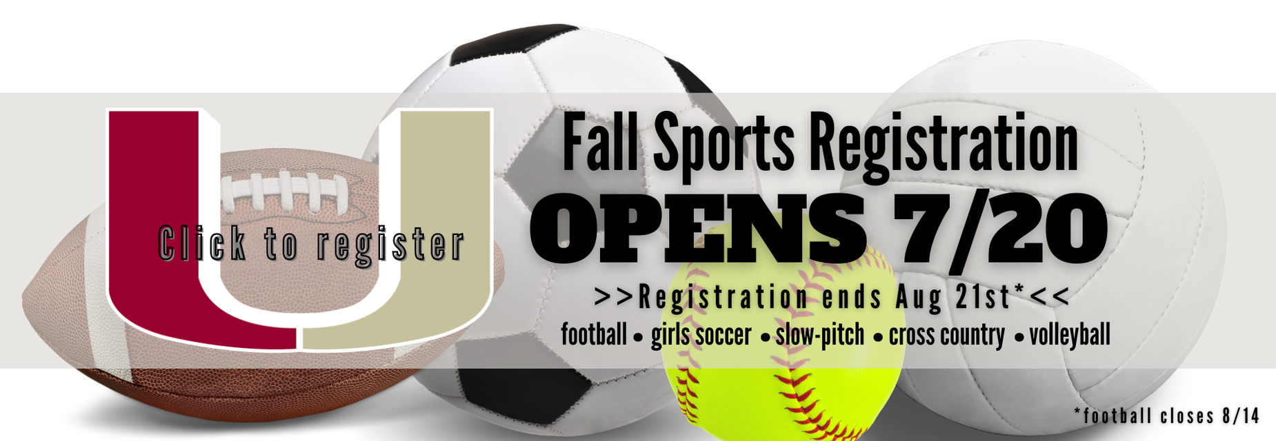 fall sport registration
