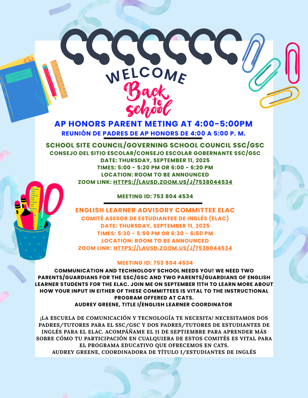 Back to School Night Fall 2024