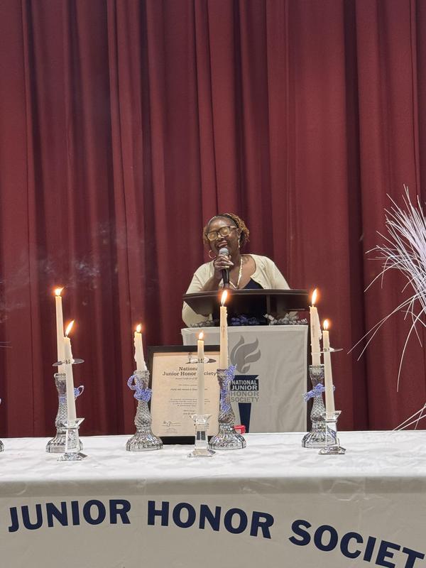 Principal with her closing remarks