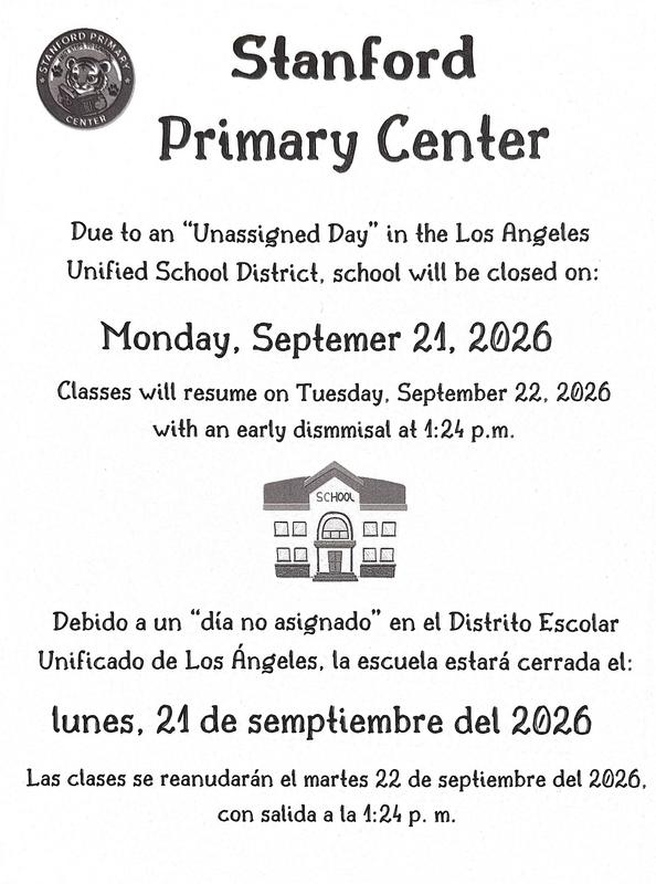 No School on September 21,2026 : Unassigned Day