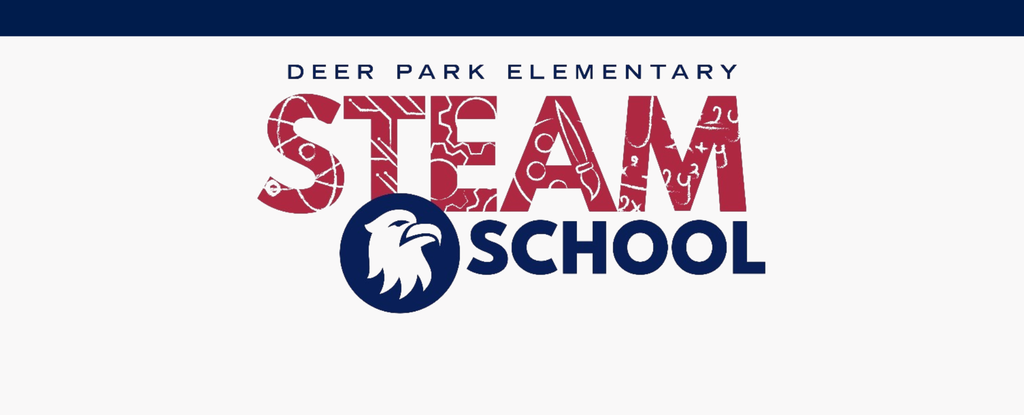 Logo for Deer Park Elementary STEAM School with an eagle design.