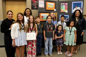 Kinder Ranch Elementary artists from May art show