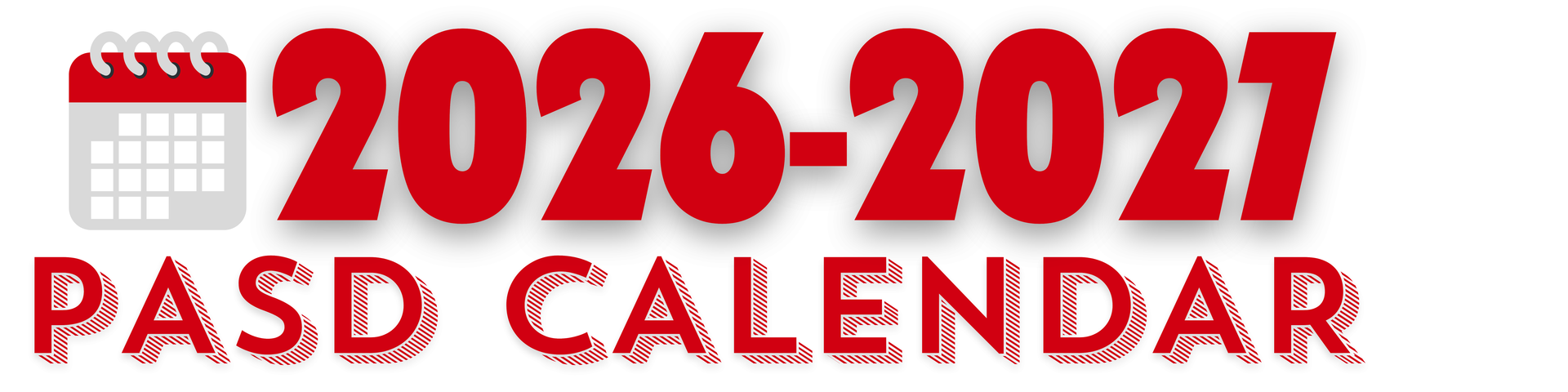calendar icon with text saying 2026-2027 PASD Calendar