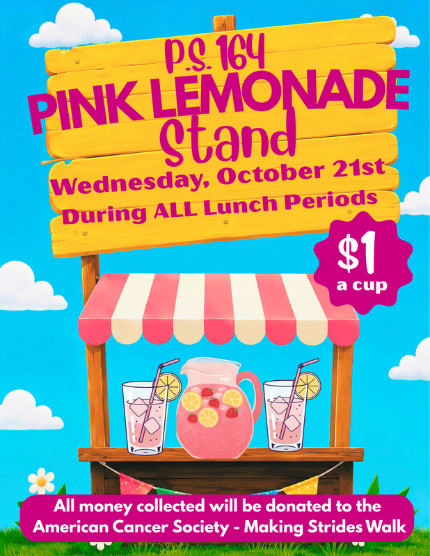 pink lemonade stand on oct 21
