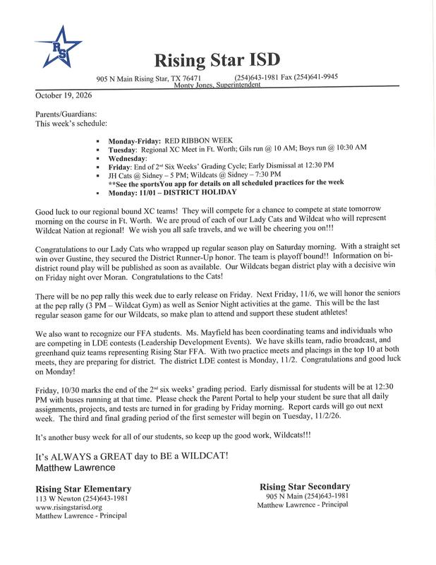 Monday letter