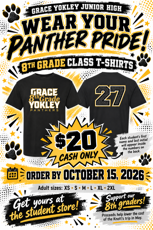 8th Grade Shirt Flyer