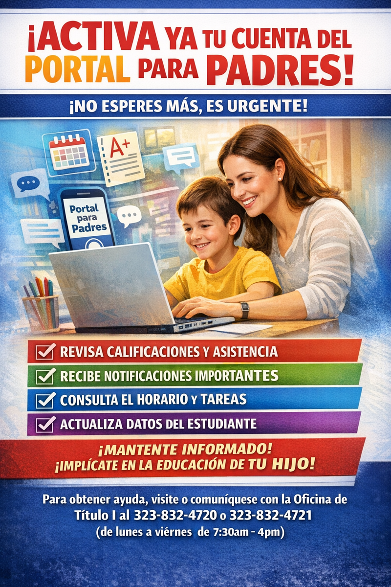 Active su Portal para Padres!!
