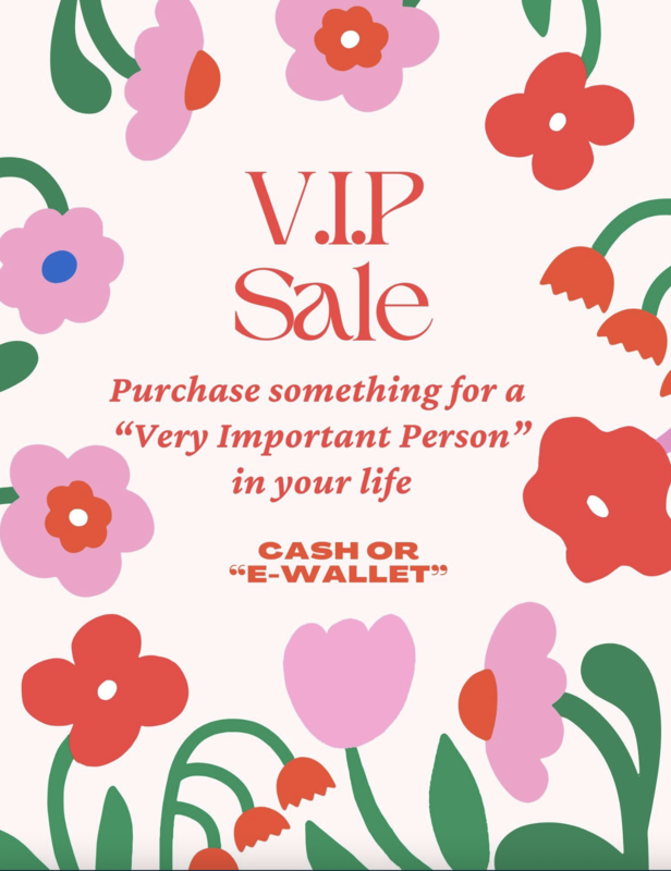 Sign for VIP sale
