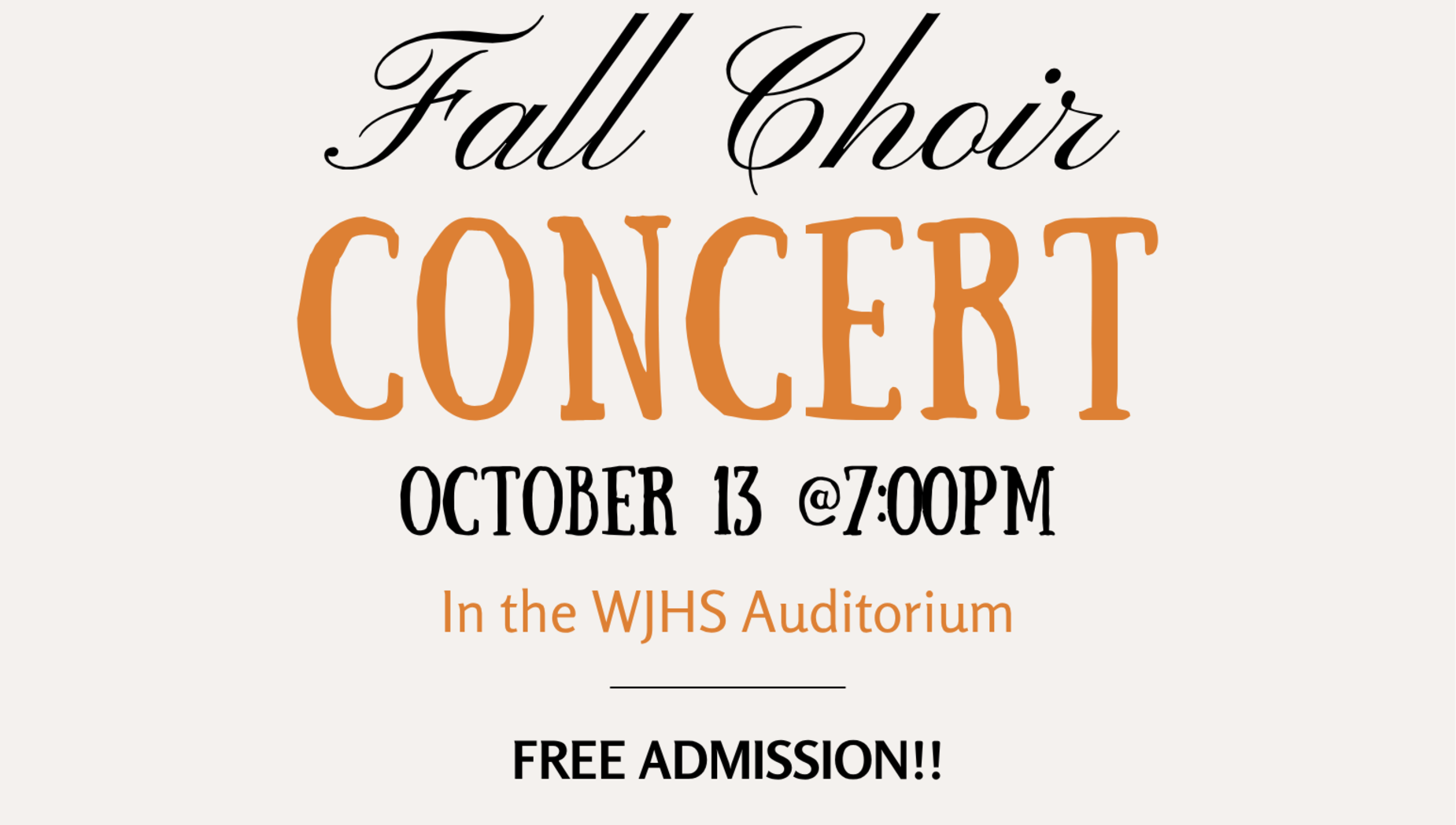 Fall Choir Concert