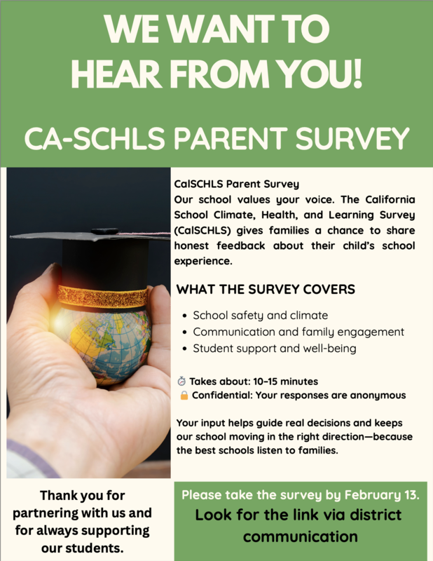 CA SCHLS Parent Survey