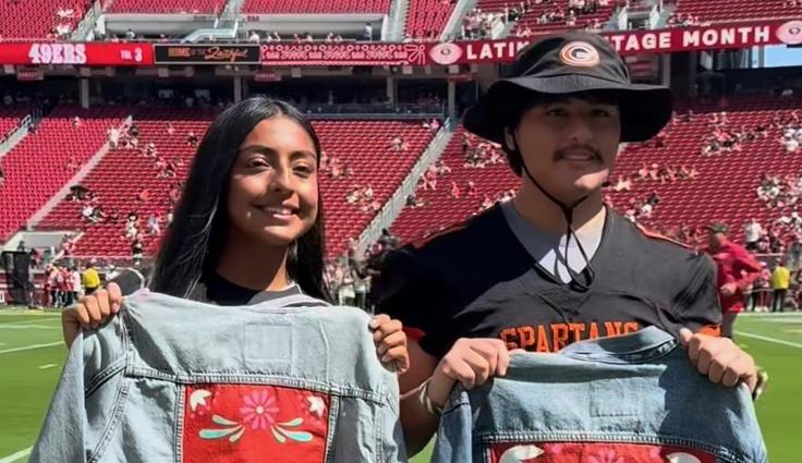 Students meeting '49er players