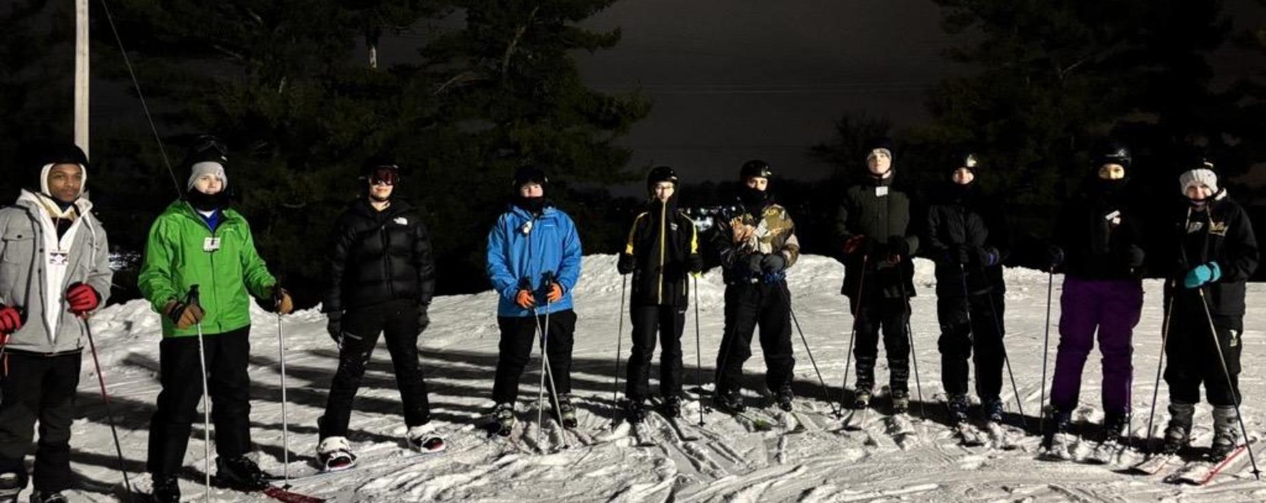Valley High Ski Club taking to the slopes for an evening ski.