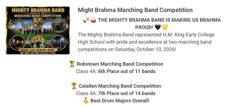 Band results