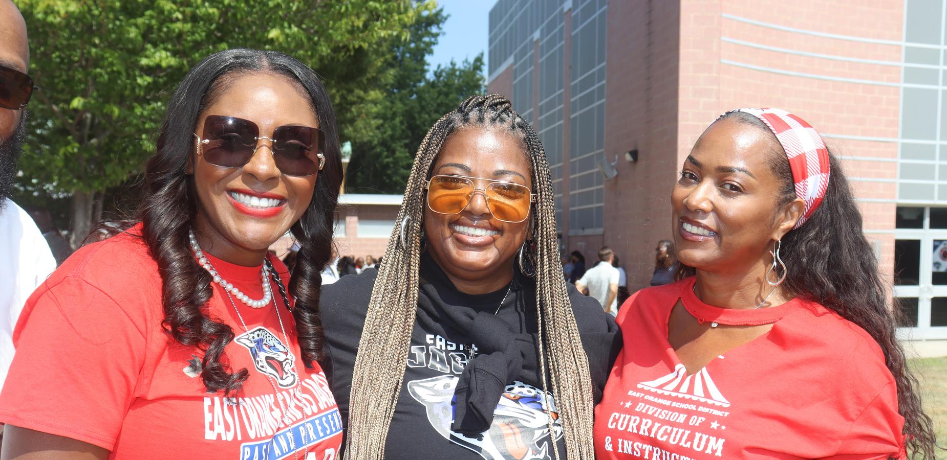 Dr. Davis, Principal Whitaker and Supervisor Hughes at the 2025-2025 Staff Convocation.