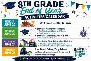 information on end of year activities for 8th graders