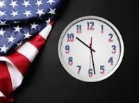 Flag with clock image