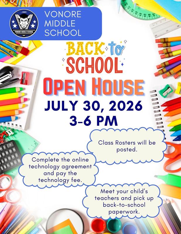 graphic containing open house information