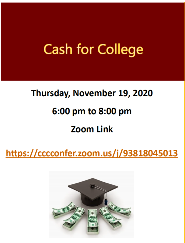 Cash for college flyer