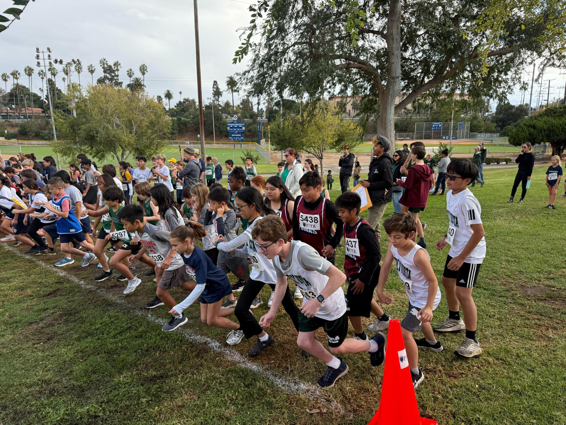 students competing in cross country