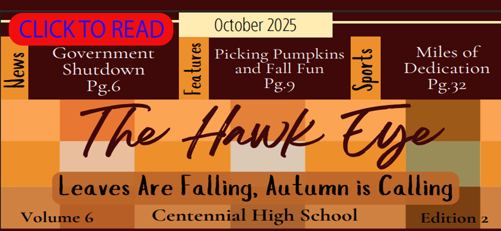 The Hawk Eye School Newspaper October Edition
