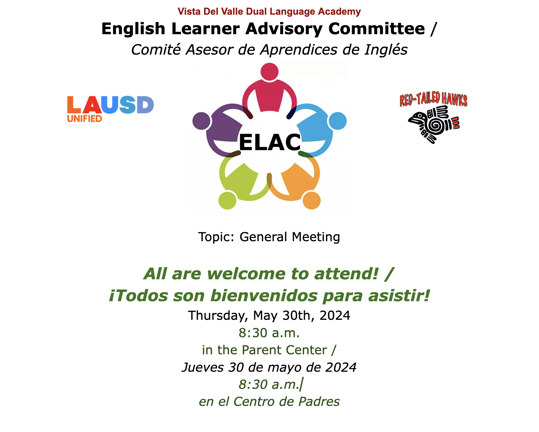 English Learner Advisory Committee / Comité Asesor de Estudiantes de ...
