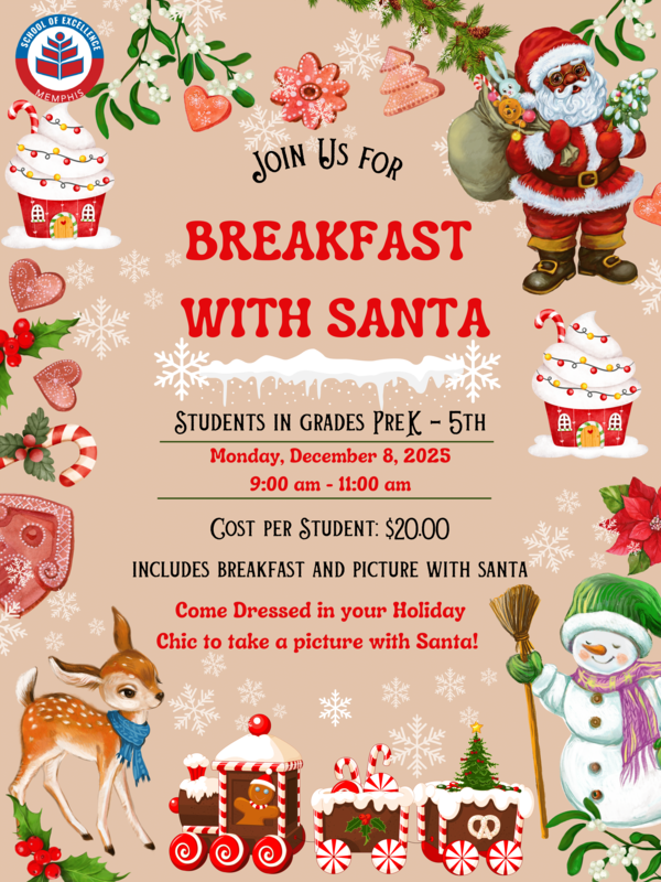 Breakfast with Santa Christmas Poster