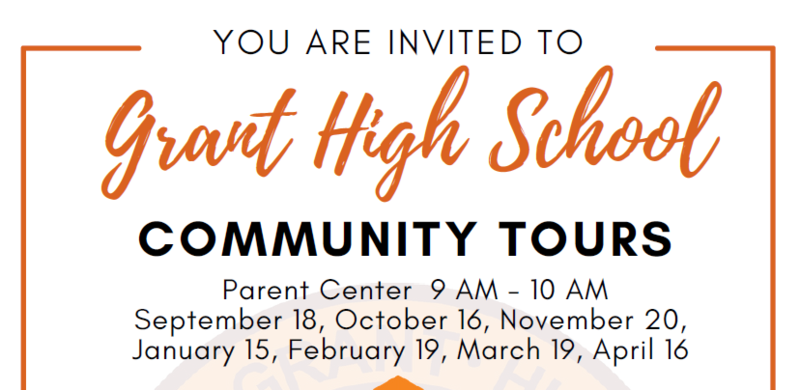 Join us on our Community Tour! Oct. 16 at 9 AM in the Parent Center